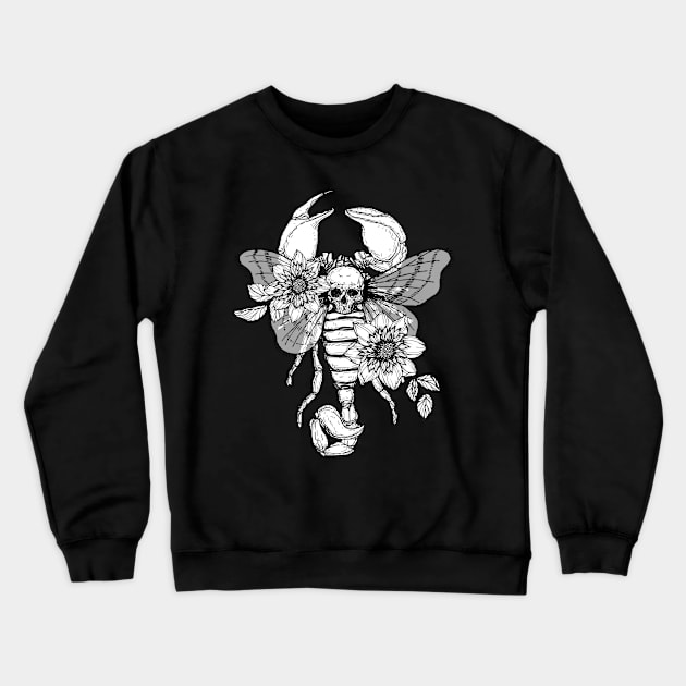 Scorpion Moth Crewneck Sweatshirt by Unimaginative by Charli Siebert